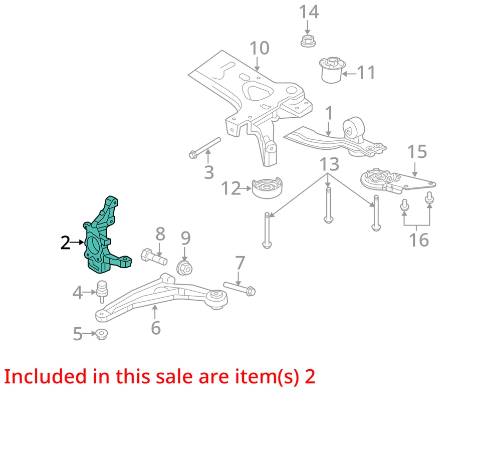 2008-2014 Dodge Avenger Passenger Front Spindle Knuckle Oem CWGQN - Image 2 of 3