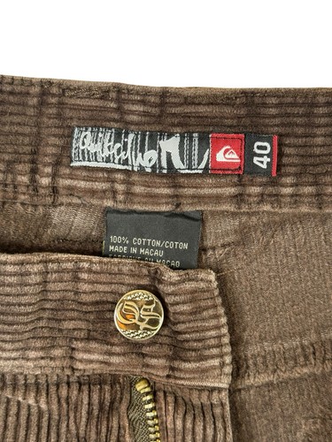 Vintage Quiksilver Corduroy Shorts Surf Skate Y2K Men's Size 40 Brown - Picture 5 of 10