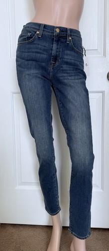 Neu 7 For All Mankind Gwenevere Skinny Jeans Medium Wash Stretch Denim Gr. 29 - Bild 3 von 16