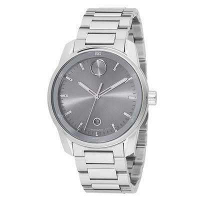 Movado 3601204 Men's Bold Verso Grey Dial Quartz Watch