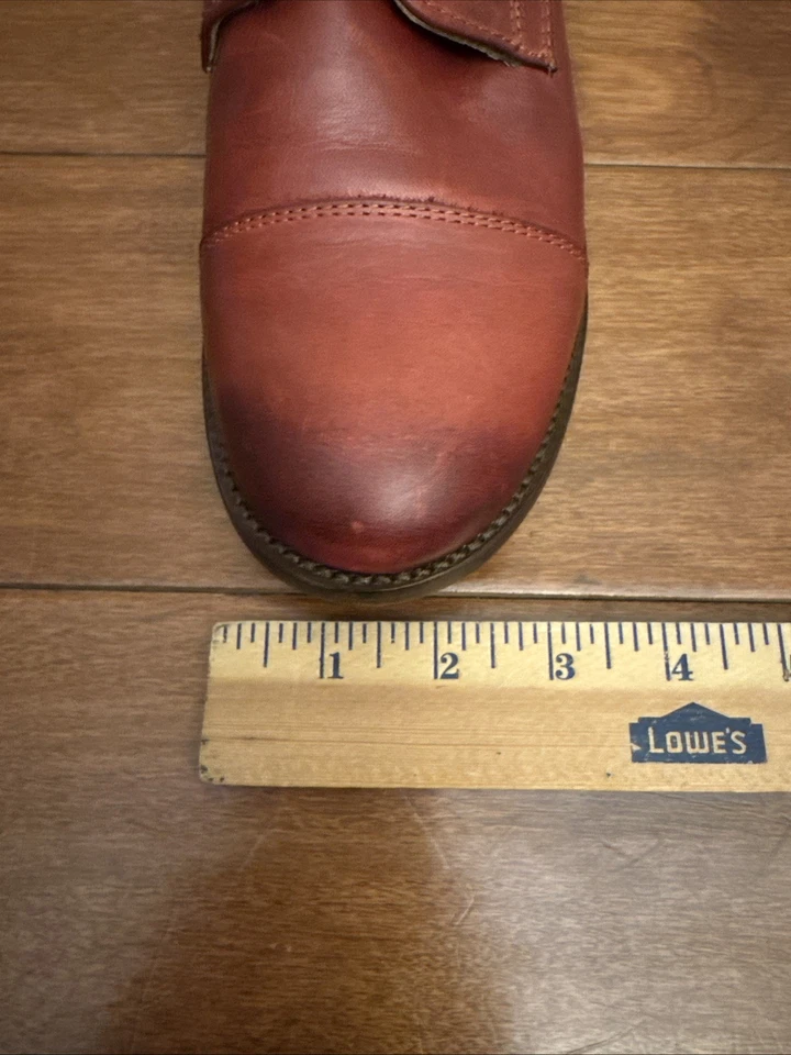 Frye Erin Oxford Shoes Womens Size 9 B Red Leather Lace Up Dress Casual Cap Toe - Image 4 of 4