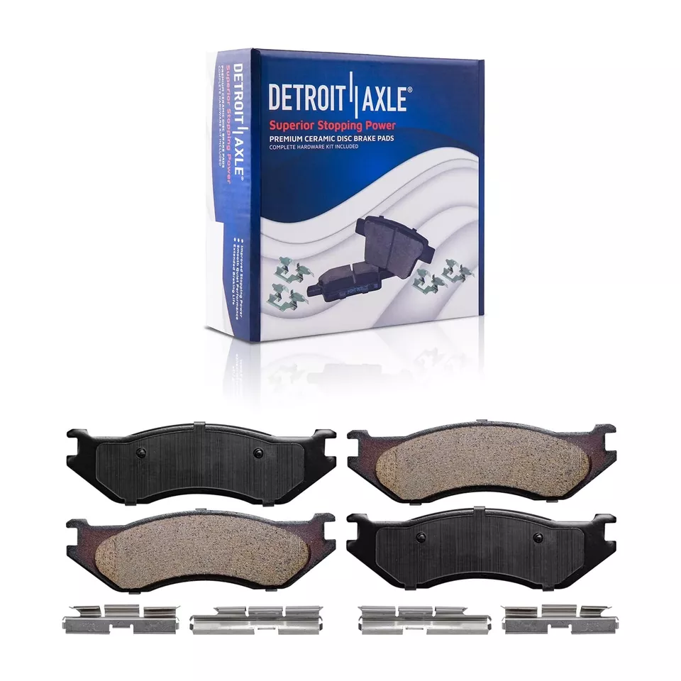 Front & Rear Drilled Slotted Brake Rotors + Ceramic Brake Pad for Dodge RAM 1500 - Image 4 of 4