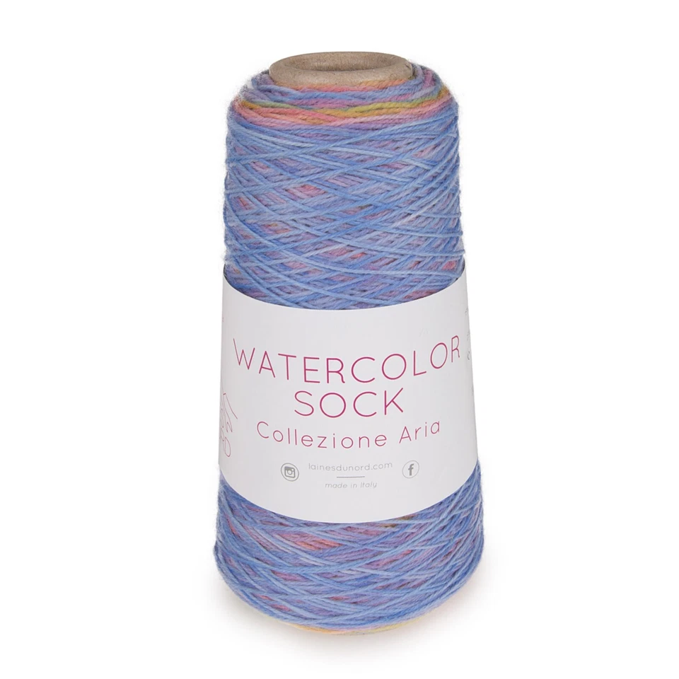Laines Du Nord ::Watercolor Sock #106:: sock YARN Blues-Greys - Image 2 of 3