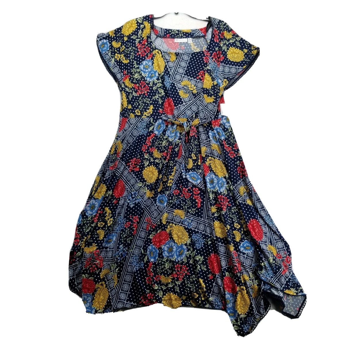 Rafaella Women's Summer Dress Blue Multi Color Floral Size Xl Rafaella Women's Summer Dress Blue Multi Color Floral Size Xl