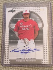 NICHOLAS NORTHCUT 2017 LEAF PERFECT GAME GAMEDAY AUTOGRAPH #4/5 RED SOX, REDS