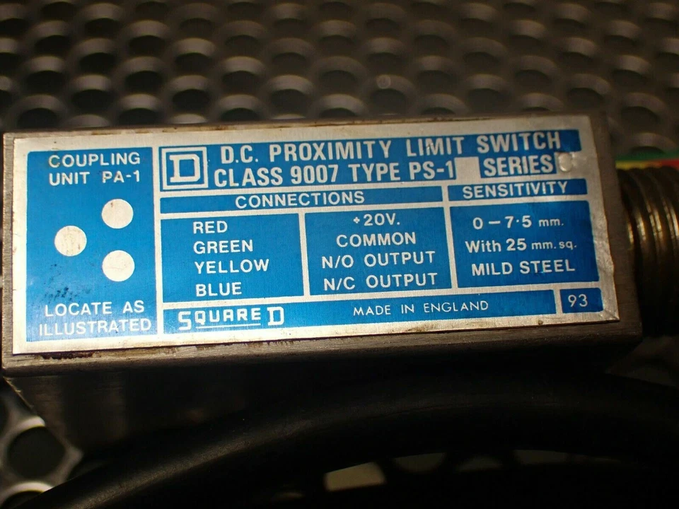 Square D 9007-PS1 Ser C DC Proximity Limit Switch 73" Lead New Old Stock - Image 3 of 4