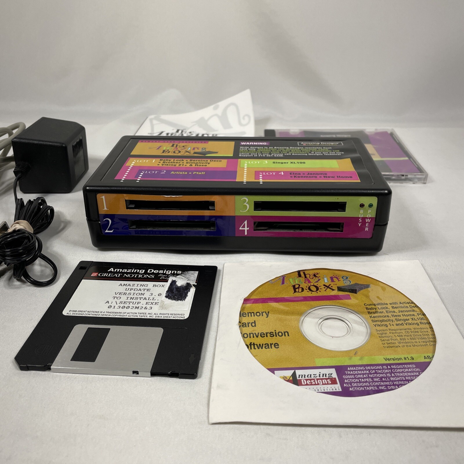 THE AMAZING BOX Designs Embroidery Conversion Box Memory Card Reader