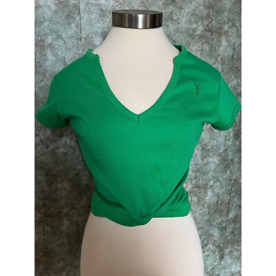 V I N T A G E  70s Retro Green Fitted Short Sleeve T-Shirt
