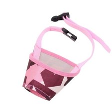 Dog Muzzle Soft Sided Training Grooming, No Anti Bite Chew Pink Camo XS S M Dogs