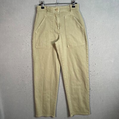 Wilfred Free Green High-Waisted Straight-Leg Pants Womens Size 0