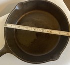 Vintage Cast Iron Lodge Skillet  Unmarked # 5 (8") with 3 Notch Heat Ring — photo 6