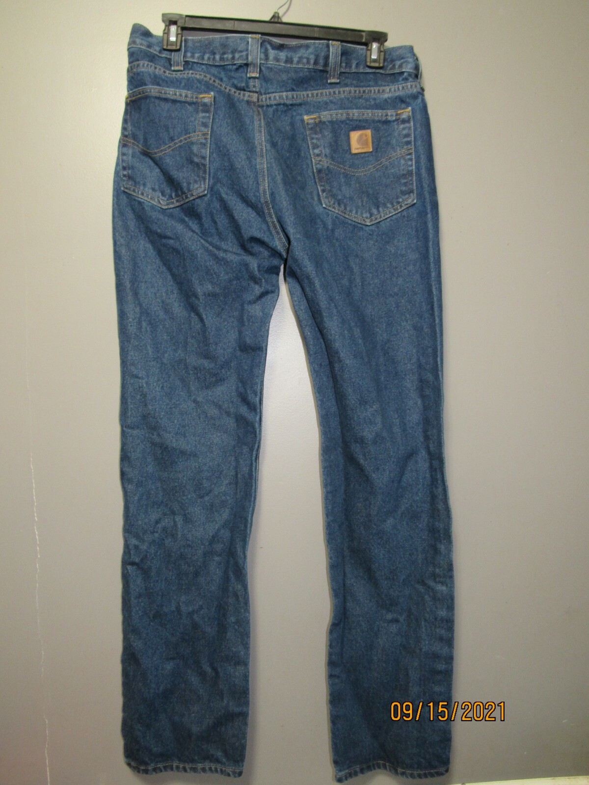 MEN'S CARHARTT B480 DVD TRADITIONAL FIT JEANS 36X34 E… Gem