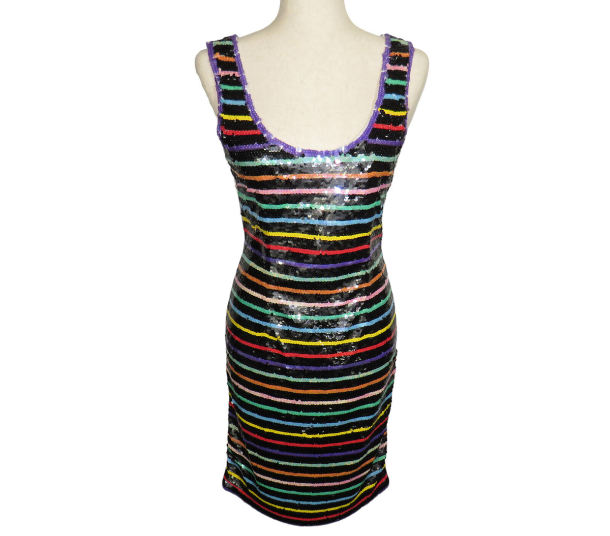 Vintage Black Tie Made By He-Ro Industries Black Rainbow Sequin Party Dress Sz 8 | eBay Vintage Black Tie Made By He-Ro Industries Black Rainbow Sequin Party Dress Sz 8 | eBay