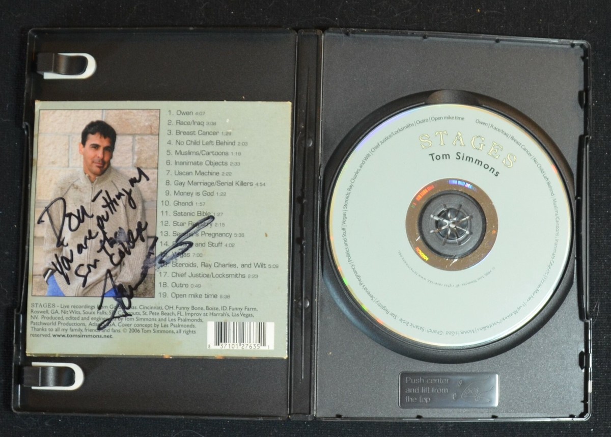 Tom Simmons / Stand Up Underground (DVD, 2006) AUTOGRAPH INCLUDED
