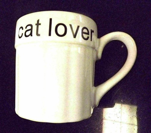 Tazza da caffè per gatti oversize in gres bianco - Foto 3 di 6
