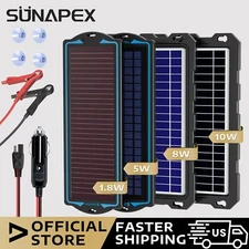 SUNAPEX 1.8W Solar Trickle Charger for Car Battery 12V Solar Battery Maintainer