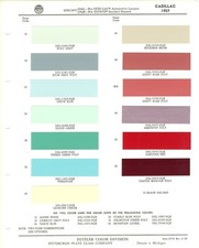1957 Cadillac Deville Fleetwood Eldorado Special Seville Paint Chips Ppg R