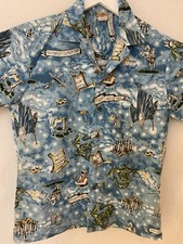 Vintage Hawaiian Shirt, Small Happy shirt 100 Cotton-Casual w/Free shipping
