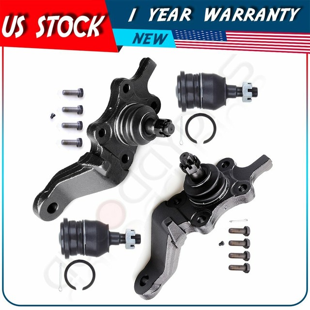 New Pair(4) Front Lower & Upper Ball Joints Fits Toyota Tundra 2WD 4x4