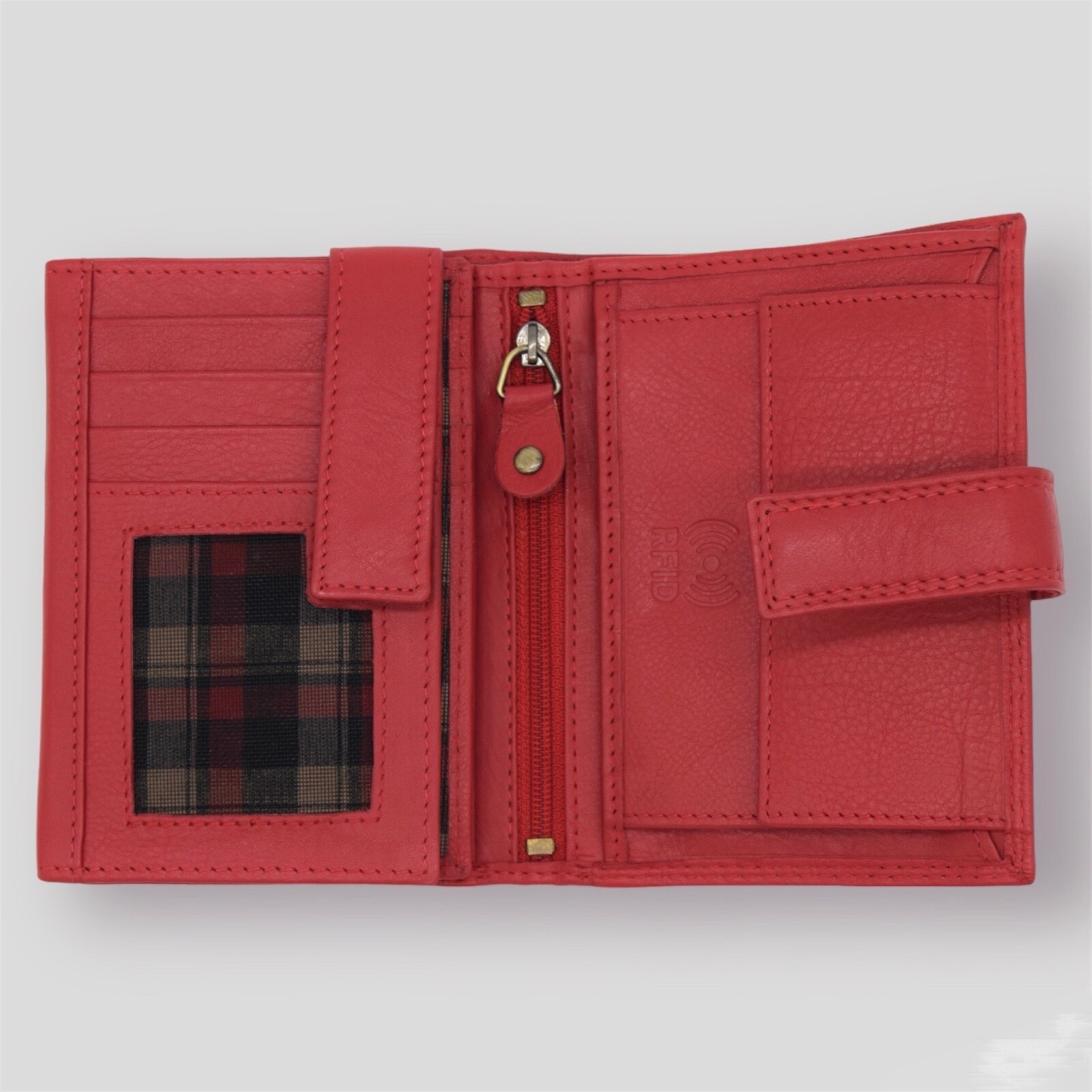 Portafoglio Uomo In Pelle PU Con RFID - 15 Scomparti E Zip Monete - Foto 5