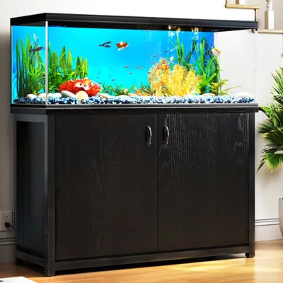 TC-HOMENY 75 Gallon Aquarium Stand Cabinet with Charging Station Fish Tank Stand