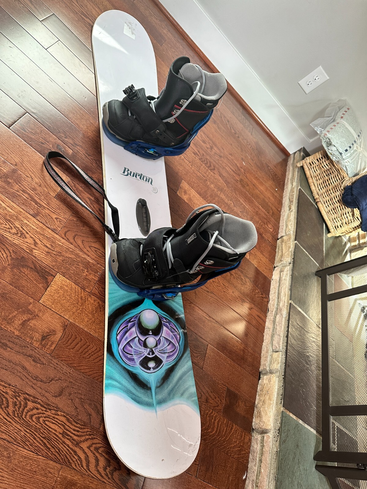 smokin snowboard 151 太く flux bindings