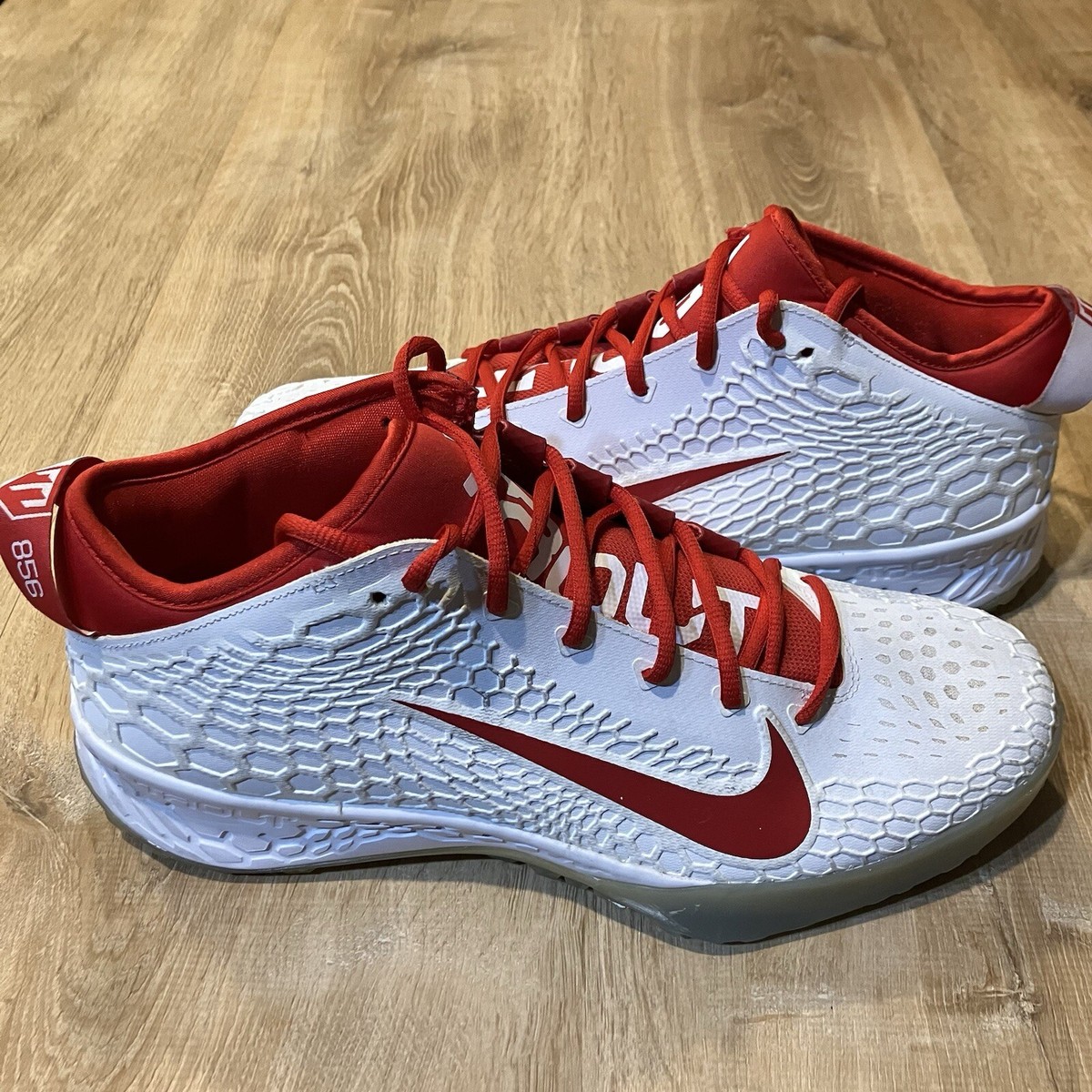 Nikes Force Zoom Trout 5 Turf BRAND NEW Baseball AH3374 161 Mens Sz 12  White Red | eBay