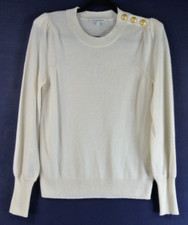 NEW Veronica Beard Nelia Cashmere Sweater in Ivory Size S S7816