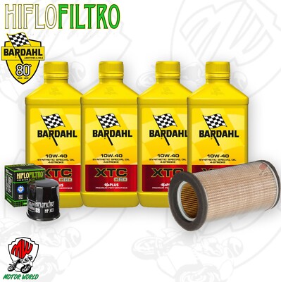 Set Service Bardahl Öl XTC 10W40+ Filter Kawasaki Er 500 2000