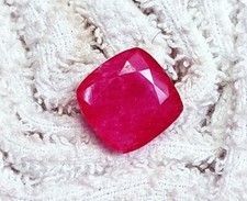 Natural Red Beryl 11.25 Ct Certified Loose Gemstone Cushion Shape With Free Gift