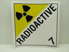 (10-Pack) Uline S13908V DOT Radioactive Adhesive Vinyl Sticker 10-3/4" x 10-3/4"