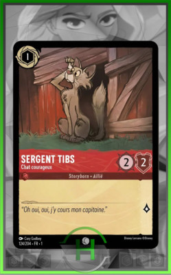 Sergeant Tibs - 124/204 - Kapitel 1 - Französische Lorcana Karte Neu