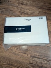 BedSure Duvet Cover Set - White - King 104  x 90  