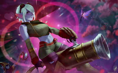 Anime Girls League Of Legends Tristana League Of  Gaming Mat Desk 44659