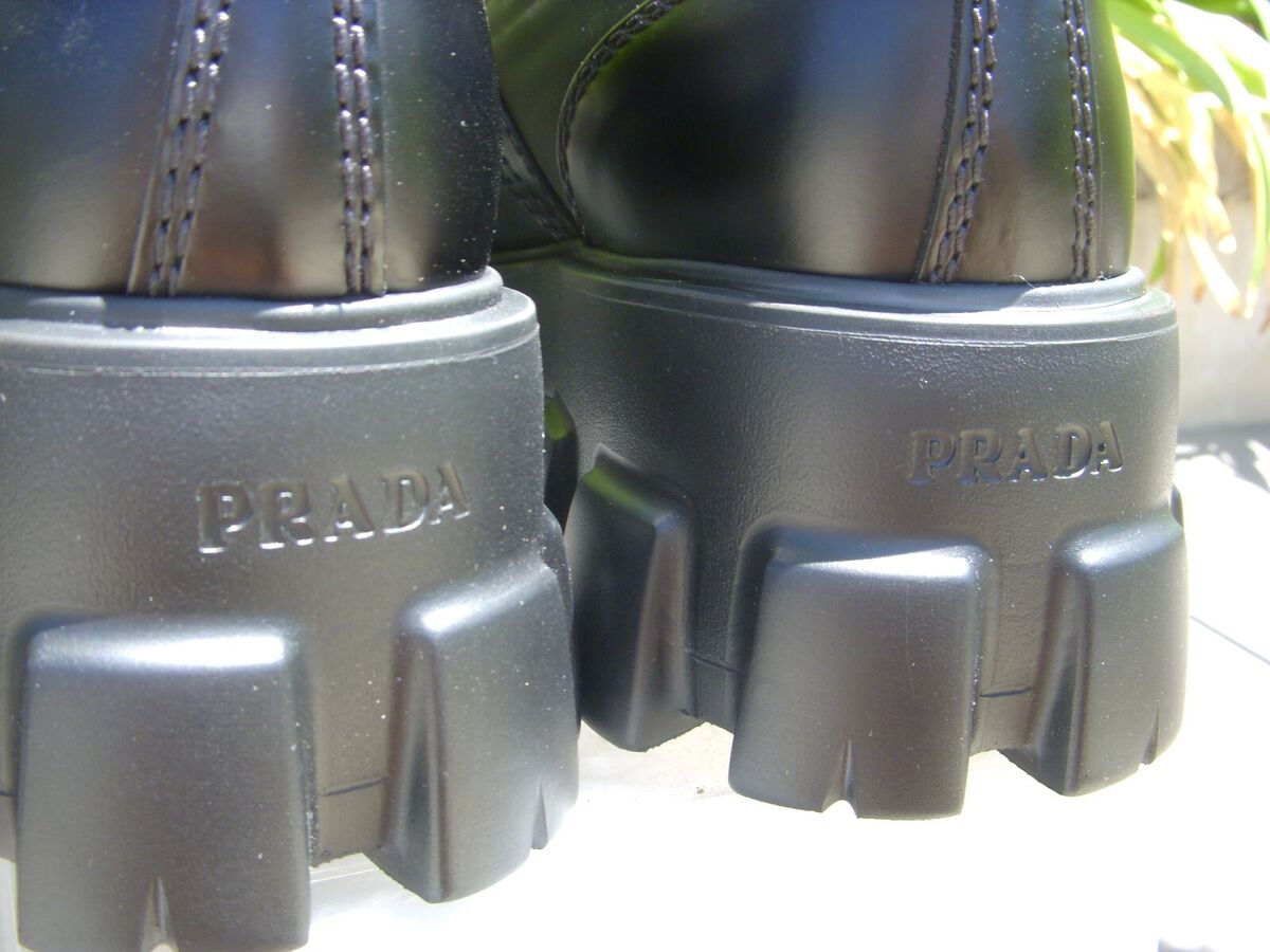 Prada Monolith Brushed Rois Leather/ReNylon Derbys Men's UK5 Prada Monolith Brushed Rois Leather/ReNylon Derbys Men's UK5