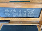National School Natural Slate Chalk Board Slatington Easel Rotating Picture Vtg — photo 7