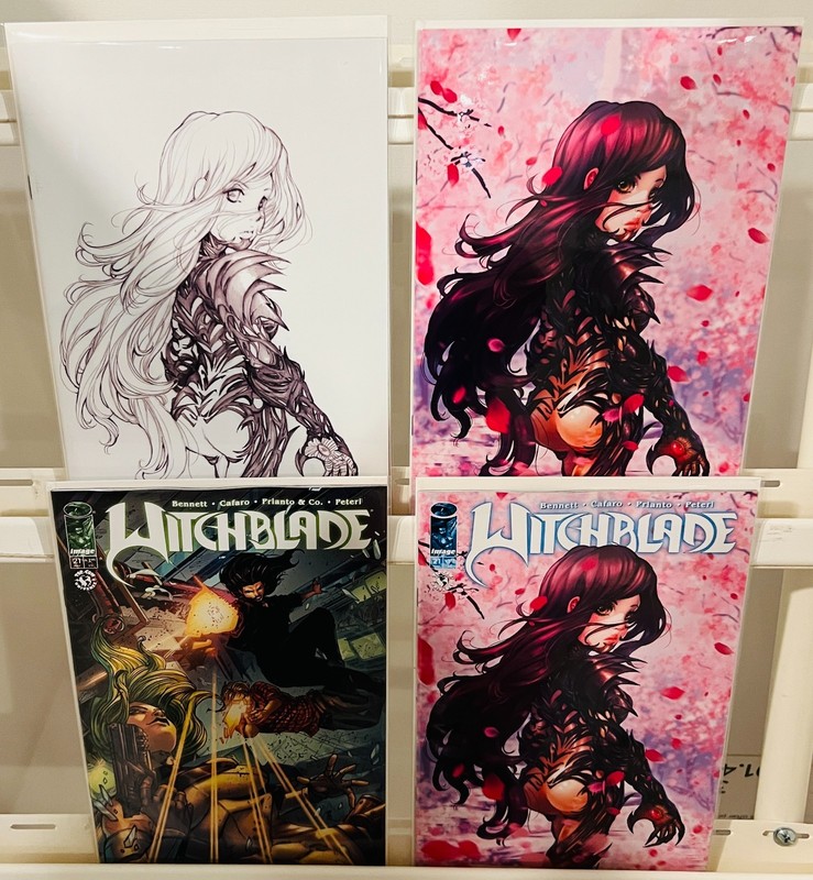 SET OF 4 WITCHBLADE #21  DERRICO & TOKER 1:50 /1:25/A-B VARIANTS IMAGE 2026 NM-