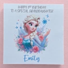 Frozen Elsa Birthday Card Granddaughter Niece Daughter - ANY AGE - Personalised