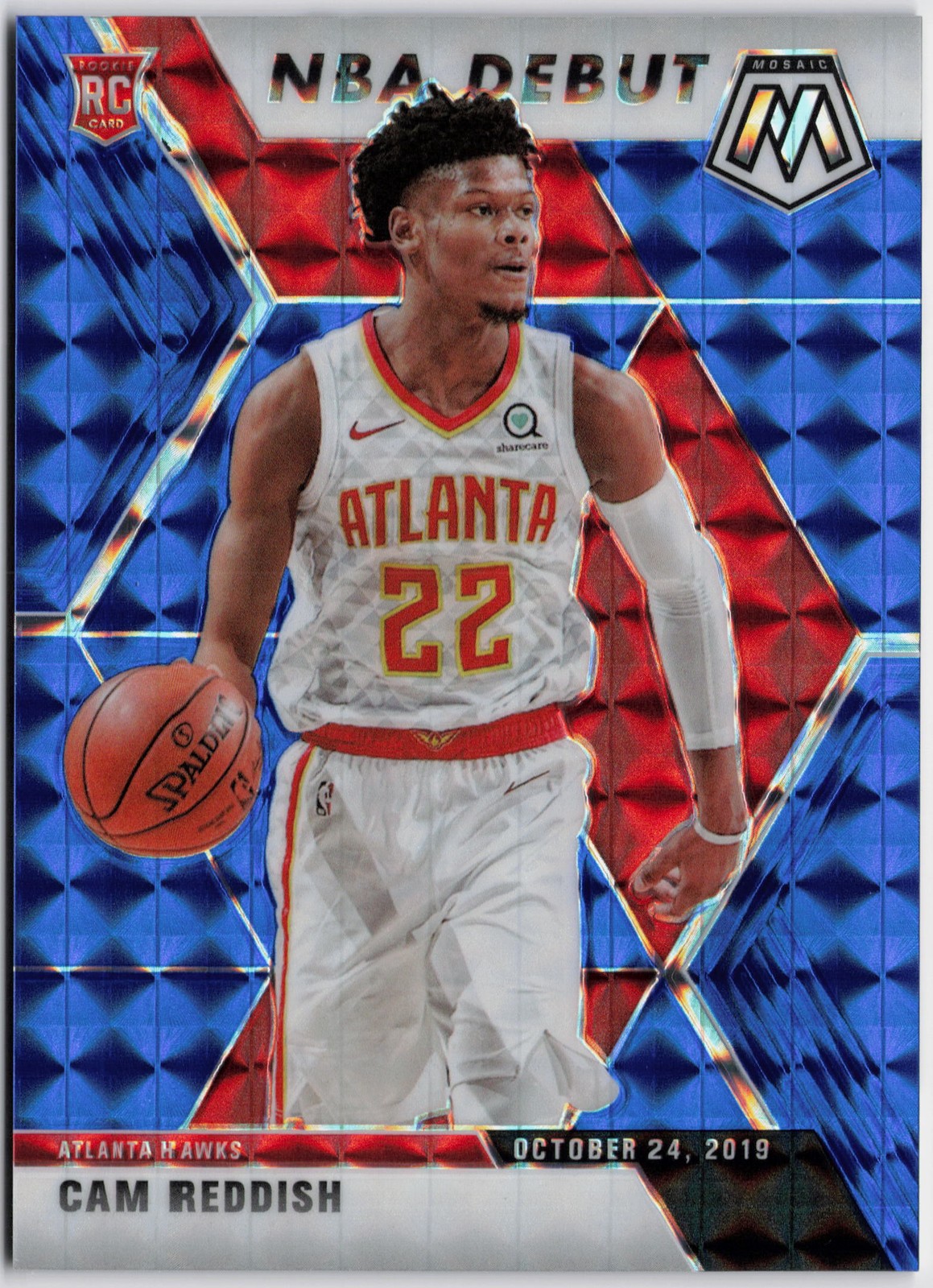 2019-20 Panini Mosaic #271 Cam Reddish Blue Prizm #/99 RC Rookie
