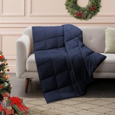 Lightweight Down Throw Blanket Feather Down Throw for Couch Sofa Soft Packabl...