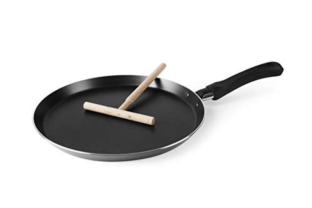 Excelsa Amica Crepiera Alluminio 24 cm - Rivestimento Antiaderente Nero