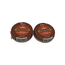 Kiwi Renew Protect Brown Leather Shoe Polish lot of 2 New