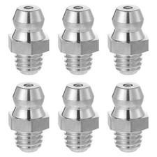 6 Pcs Stainless Steel Straight Grease Fitting, 1/4-28 Inch Thread Hydraulic M...