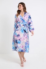 Wallis Blue Midi Dress Womens Daywear Dresses