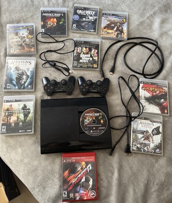 Sony Playstation 3 Super Slim 500GB Game Console System (CECH4211C) 10+ Games!
