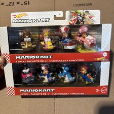 Hot Wheels MARIO KART Die-Cast 8 PACK TANOOKI MARIO TOADETTE CAT PEACH ++