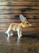 Hand Carved & Hand Painted Charming Rustic Little Fennec Fox Sculpture | Gift