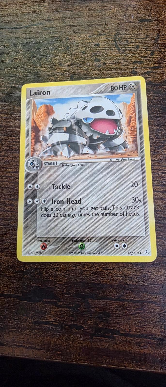 Lairon 45/110 Uncommon Holon Phantoms Pokemon Lightly Played