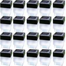 20X Solar Post Light 2"x 2" LED Waterproof Garden Street Fence Cap Lamp Outdoor