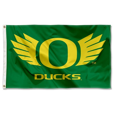 #ad Oregon Ducks Wings Green Background Team Logo Flag 3x5 FT Banner $13.99